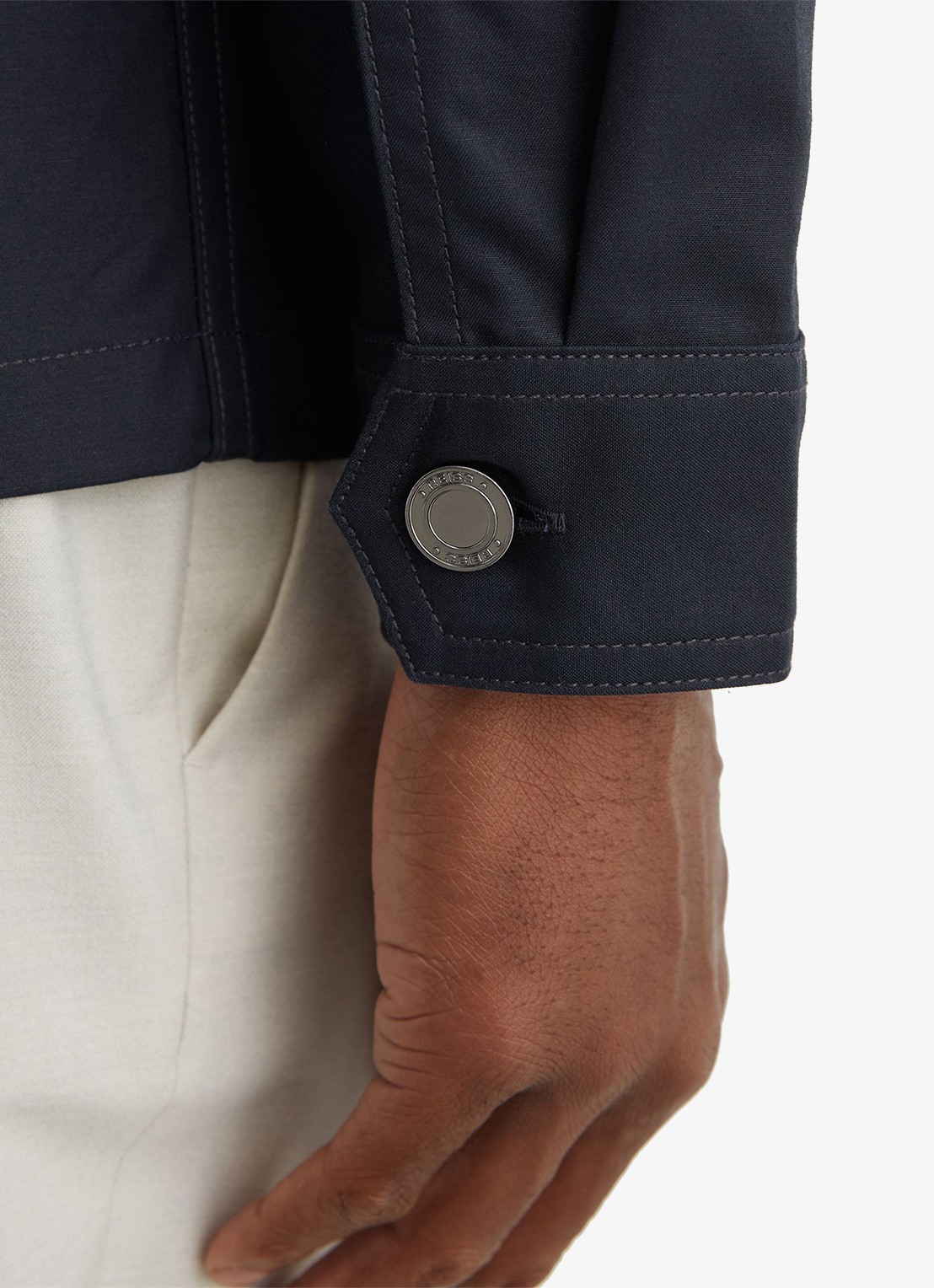 Reiss Yorker overshirt met borstzakken - detail 4 indigo