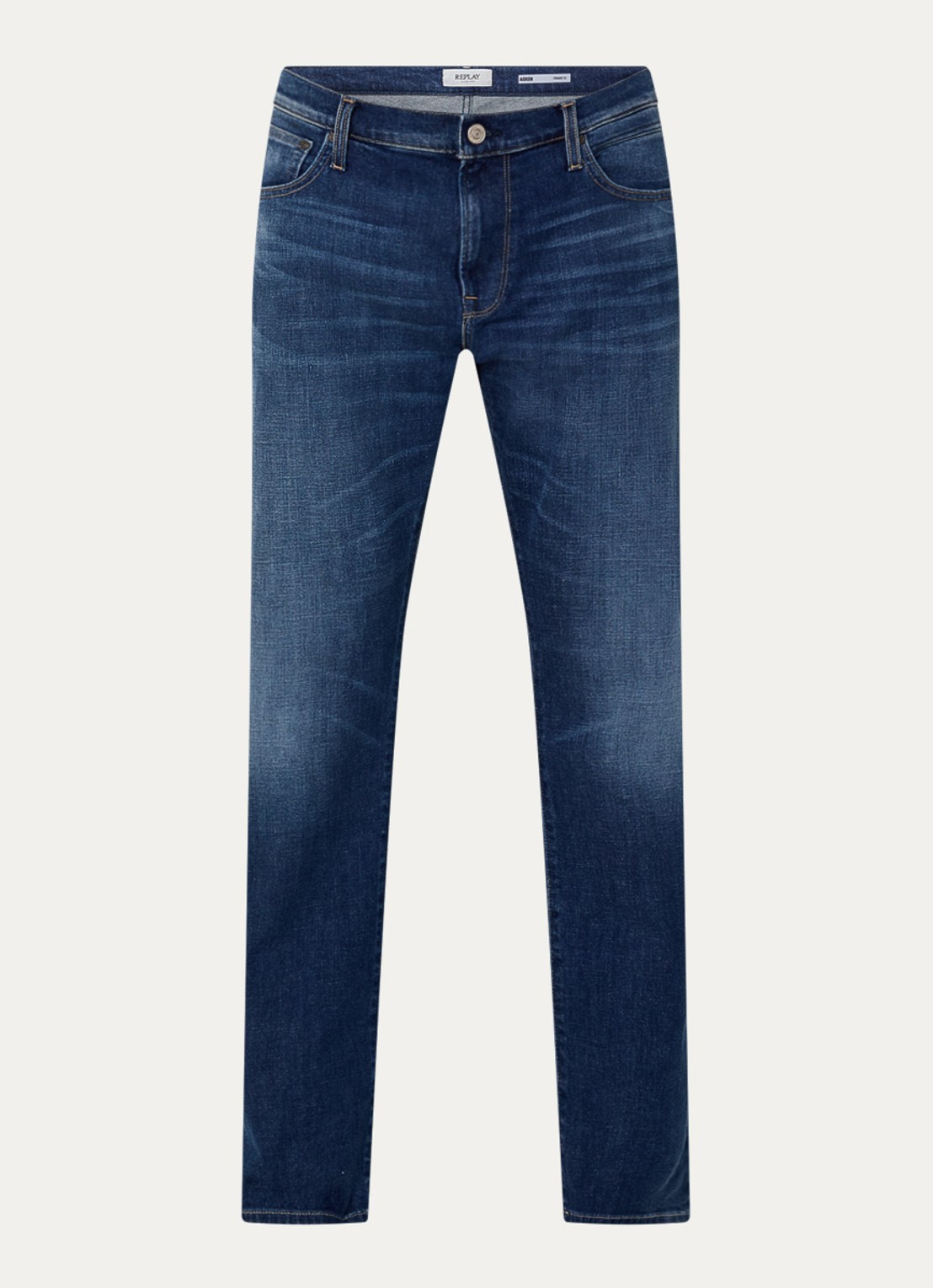 Replay Aideen loose fit jeans met donkere wassing - voorkant 3 indigo