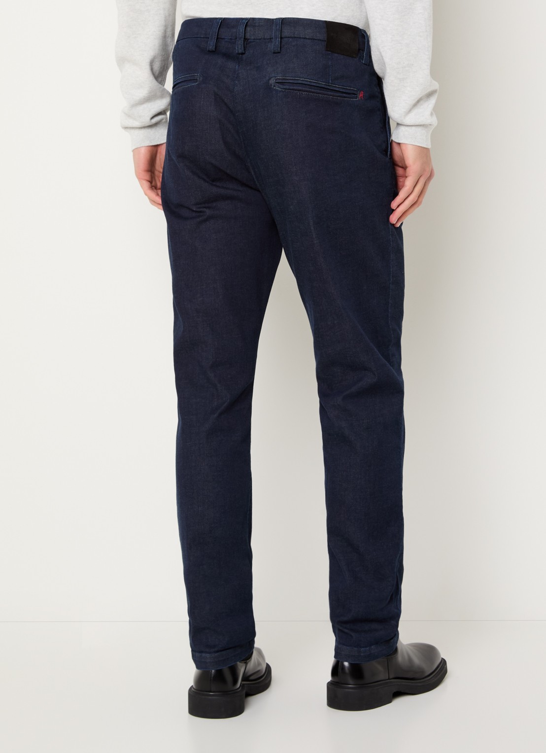 Replay Benni slim fit chino met steekzakken - achterkant 3 donkerblauw