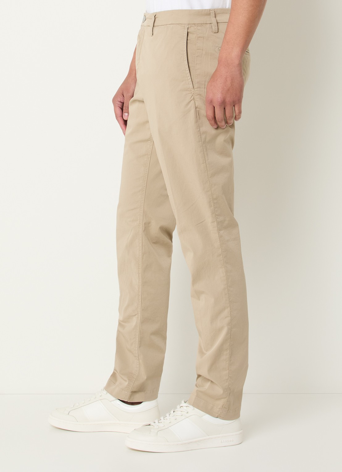 Replay Benni slim fit chino met steekzakken - detail 5 zand