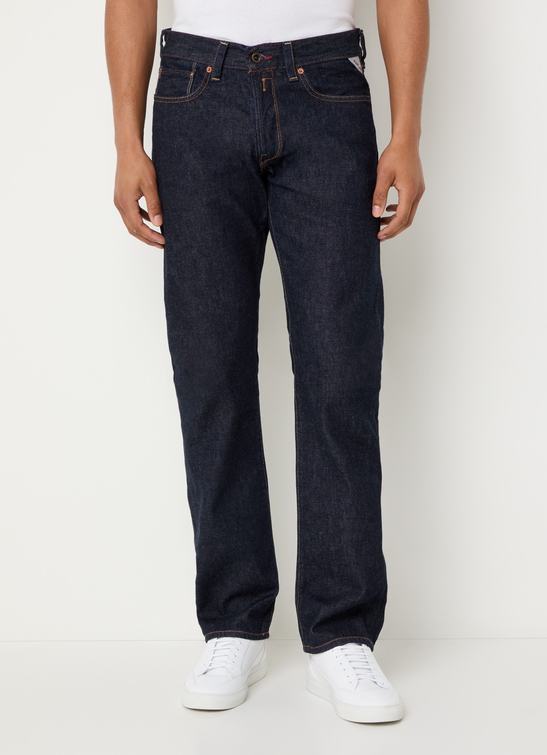 Replay Deryck straight leg jeans met steekzakken - detail 3 indigo