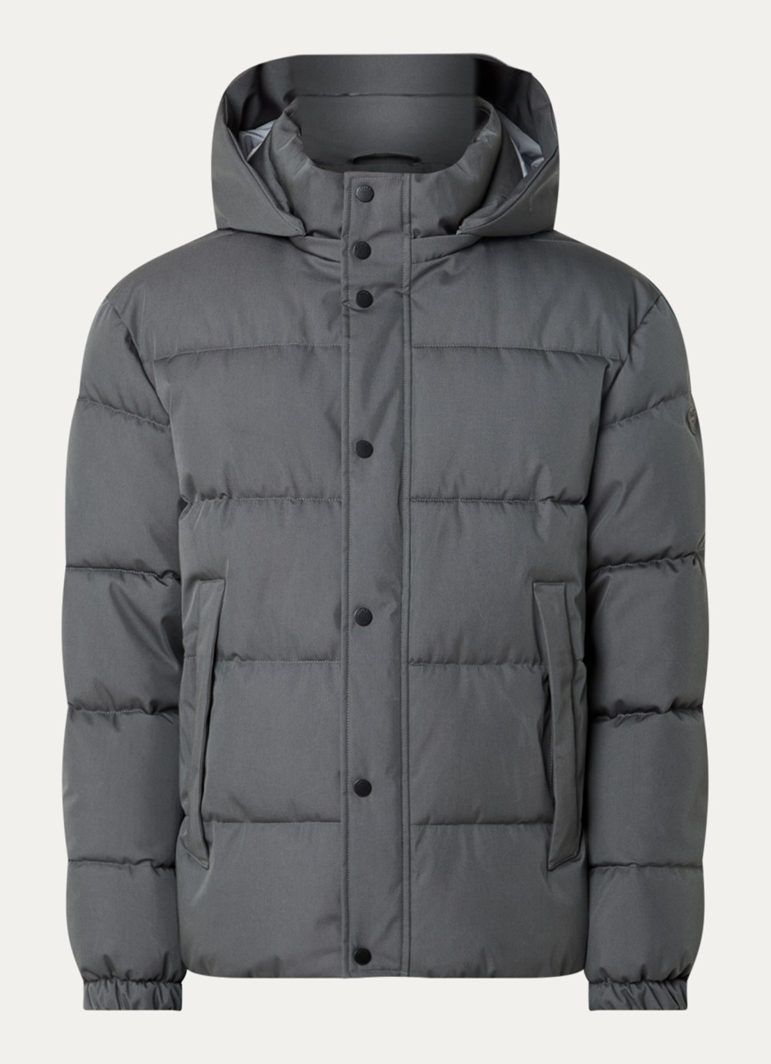 Replay Puffer jack met ritszakken en afneembare capuchon - voorkant antraciet