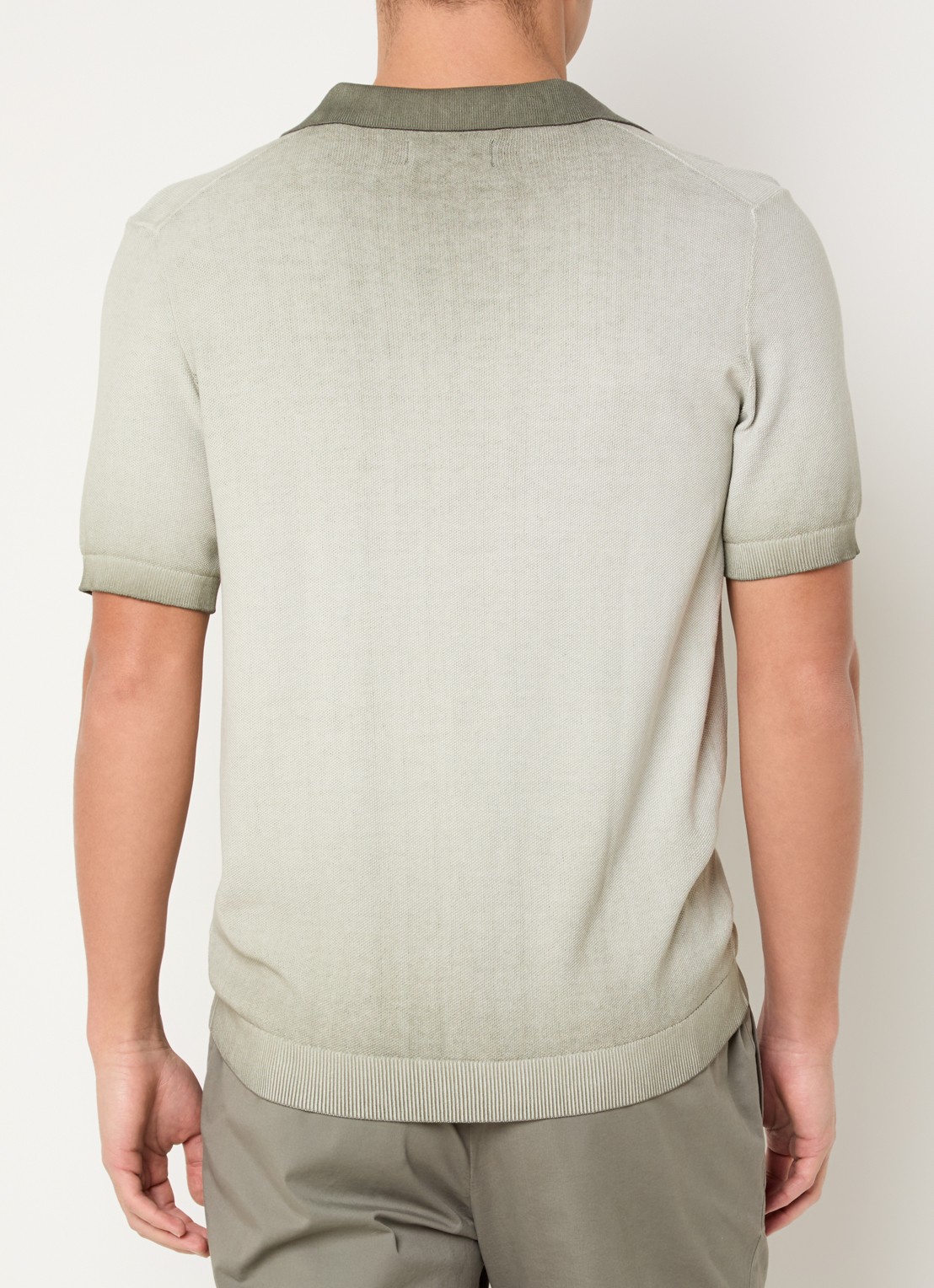 Replay Regular fit polo met borstzak en logoborduring - achterkant lindegroen