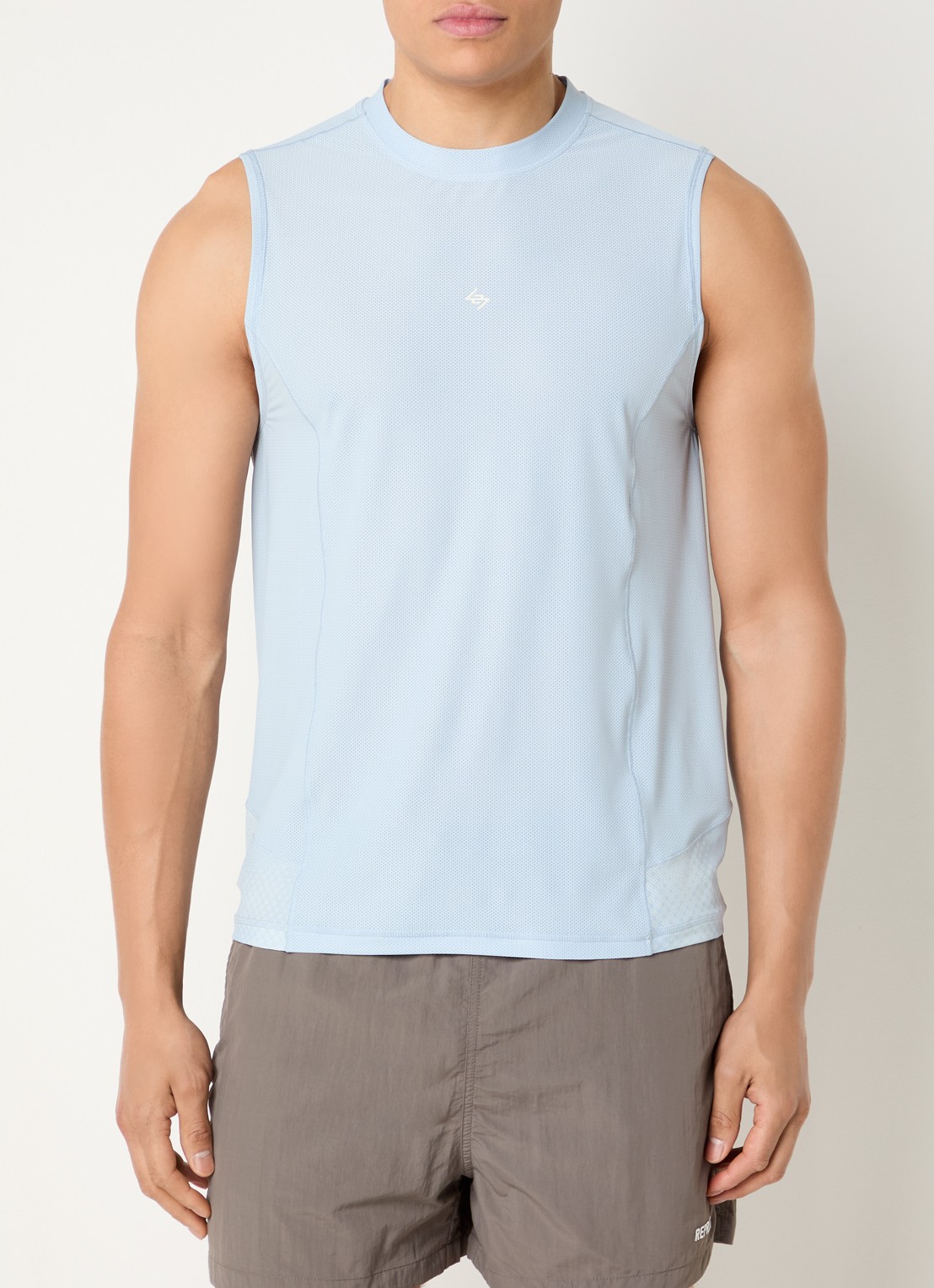 Represent 247 Hybrid trainings tanktop met print - achterkant 4 lichtblauw