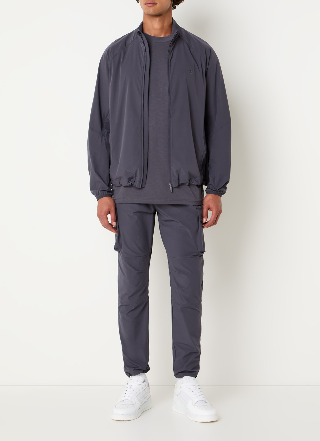 Represent 247 loose fit cargobroek met steekzakken - voorkant 2 antraciet
