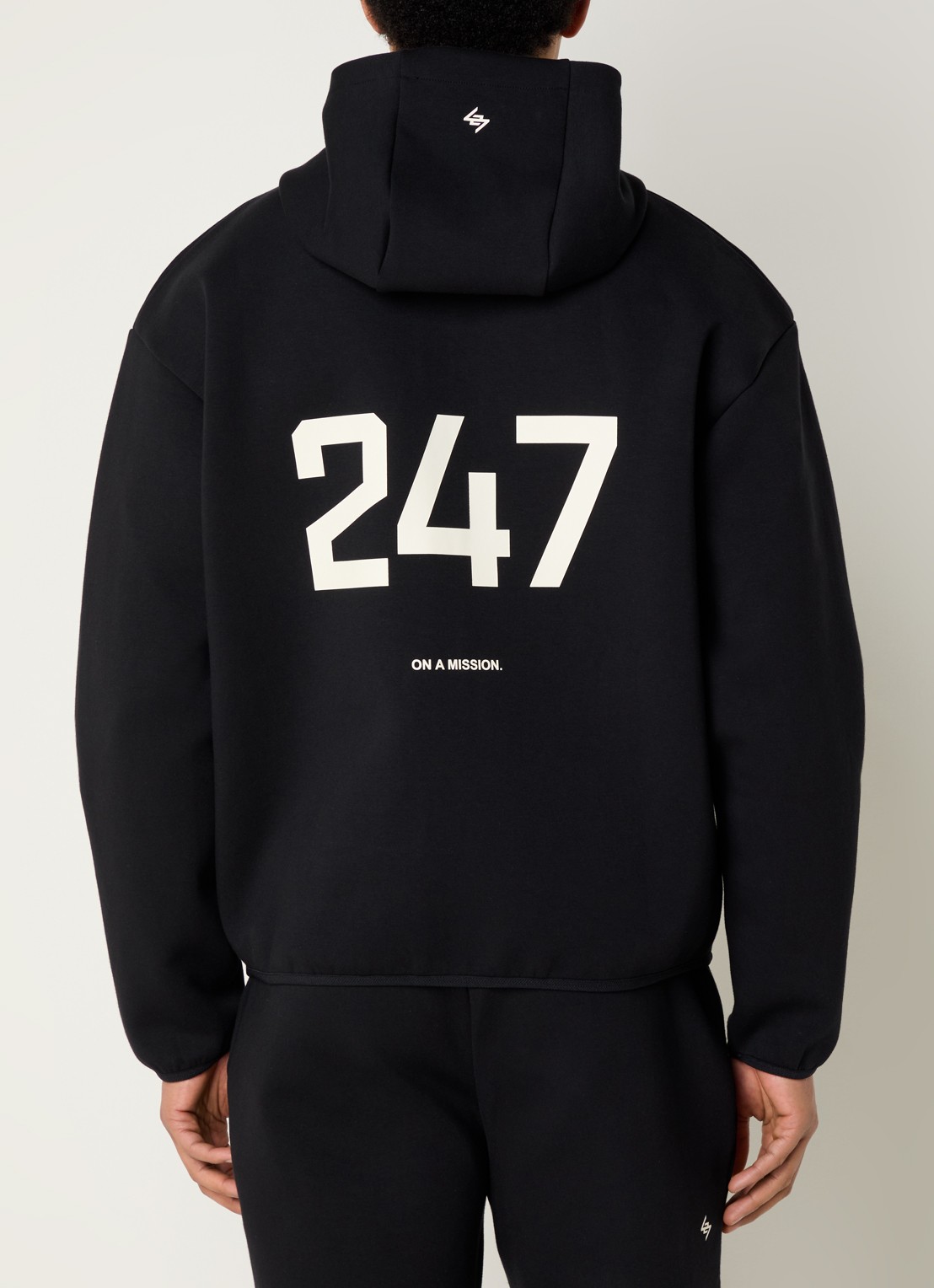 Represent 247 Numbers sweatvest met logo- en backprint - detail zwart