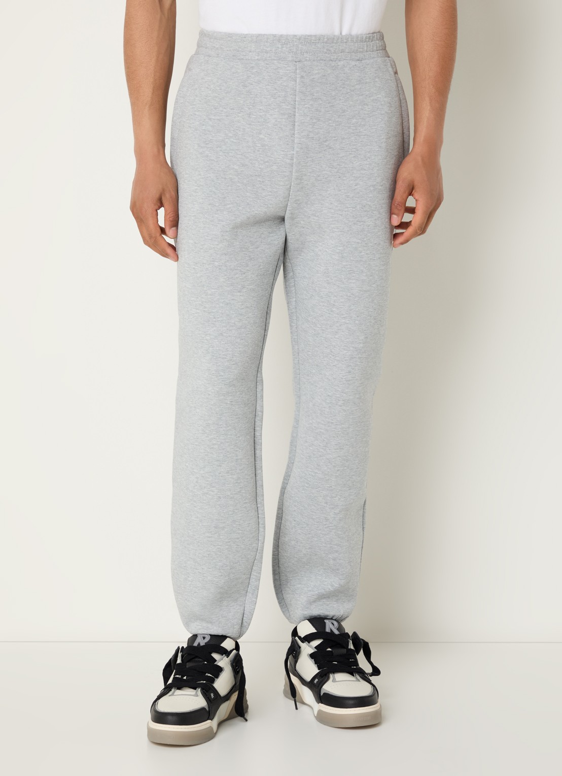 Represent 247 Numbers tapered fit joggingsbroek met logo en steekzakken - detail 4 grijsmele