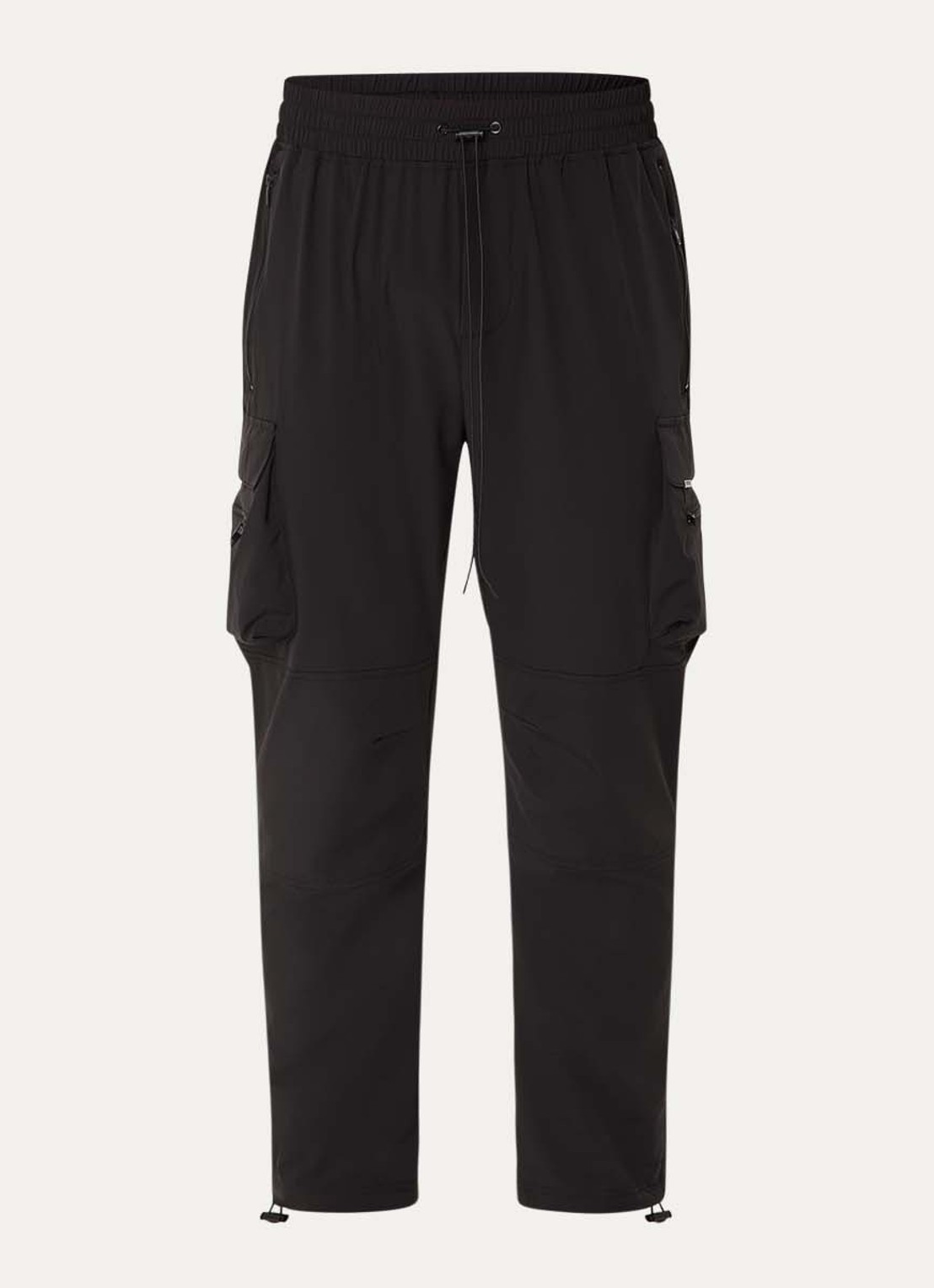 Represent 247 tapered fit cargobroek met klepzakken - voorkant zwart