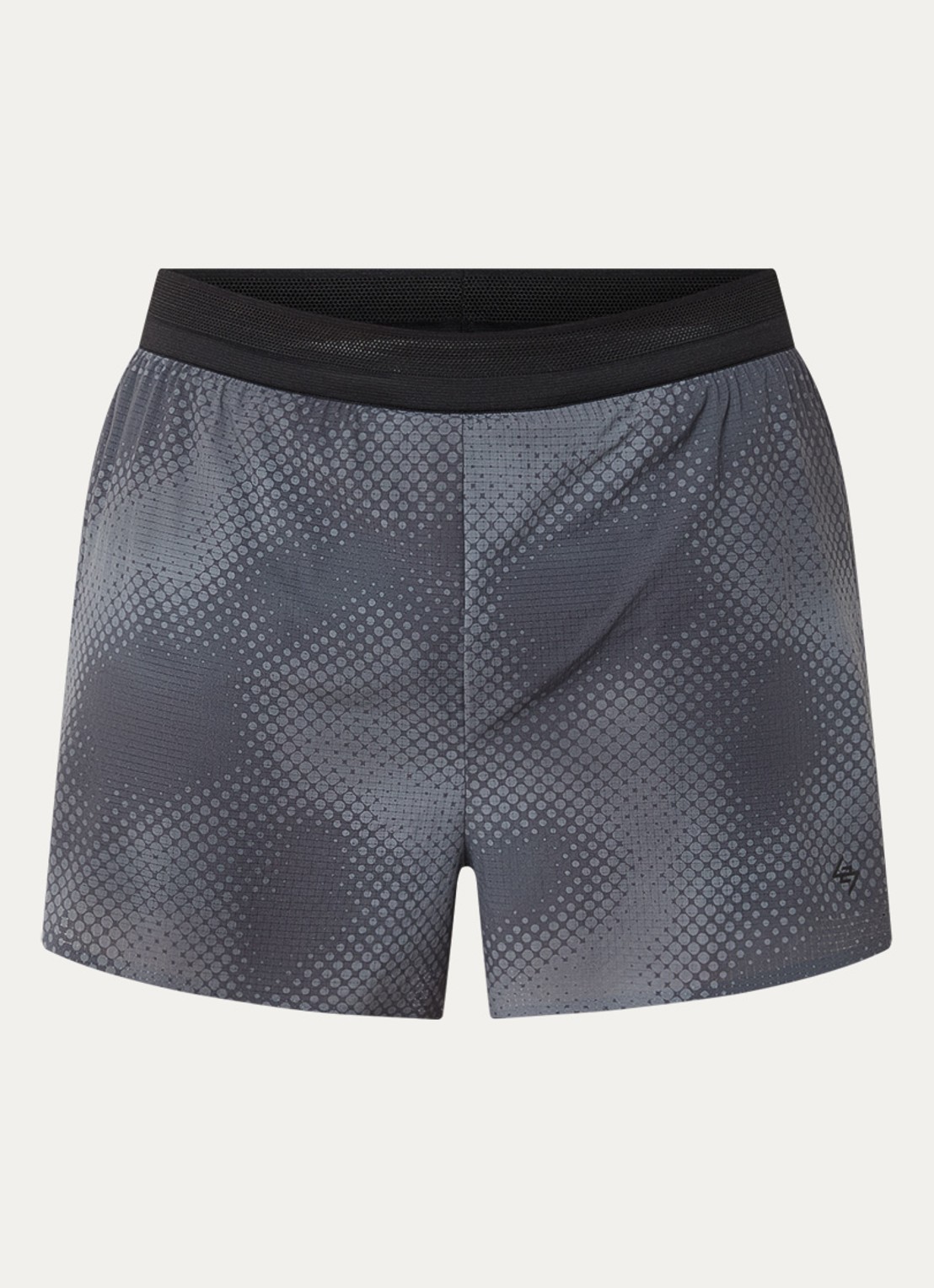 Represent 247 Ultra loose fit korte broek met print - voorkant donkergrijs