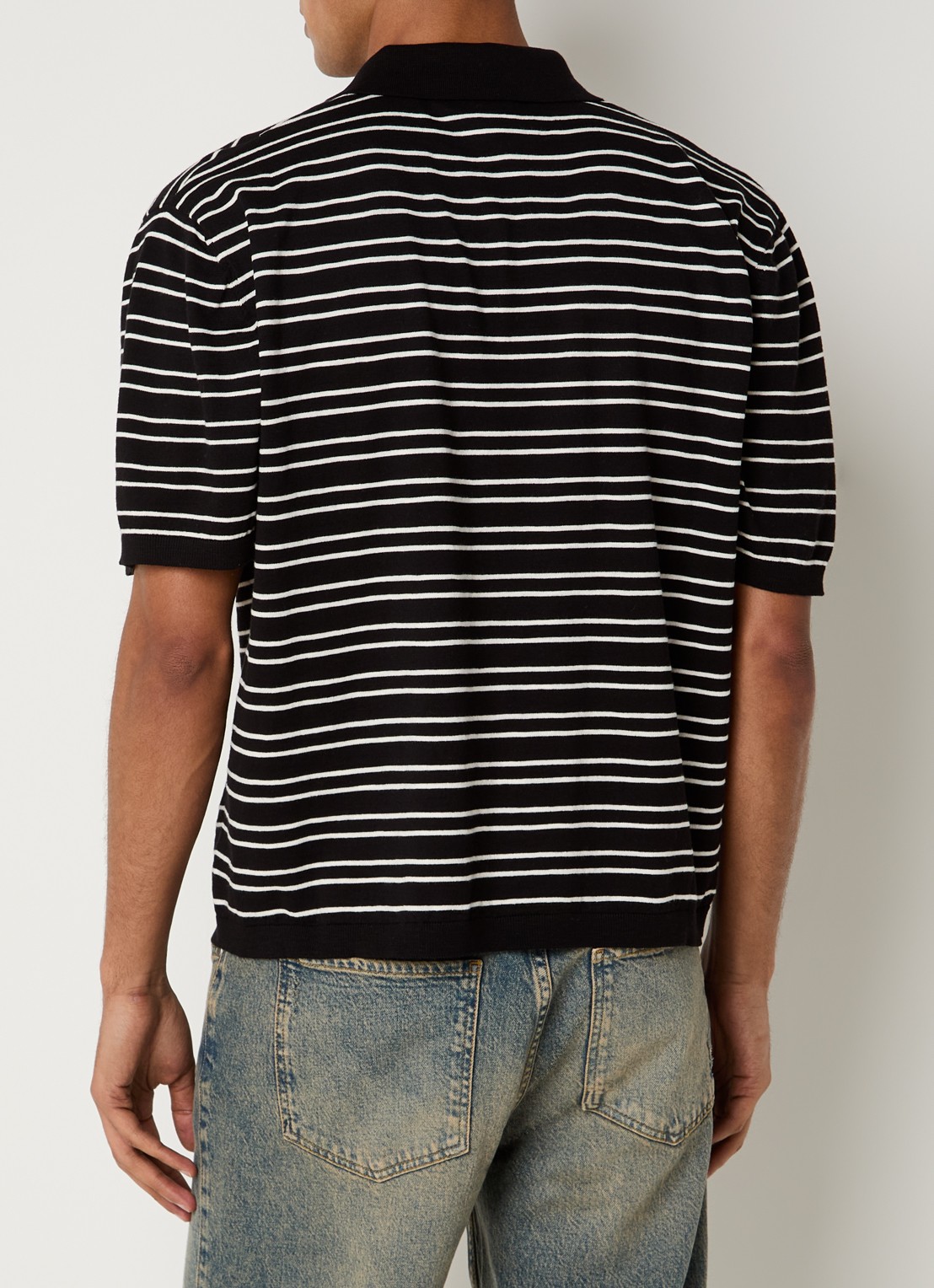 Represent California regular fit polo met logo - achterkant 4 zwart