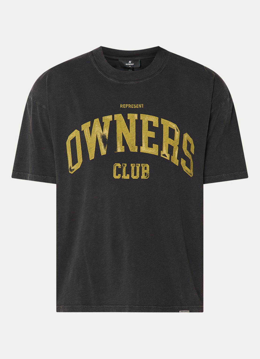 Represent College T-shirt met logoprint - voorkant 2 antraciet