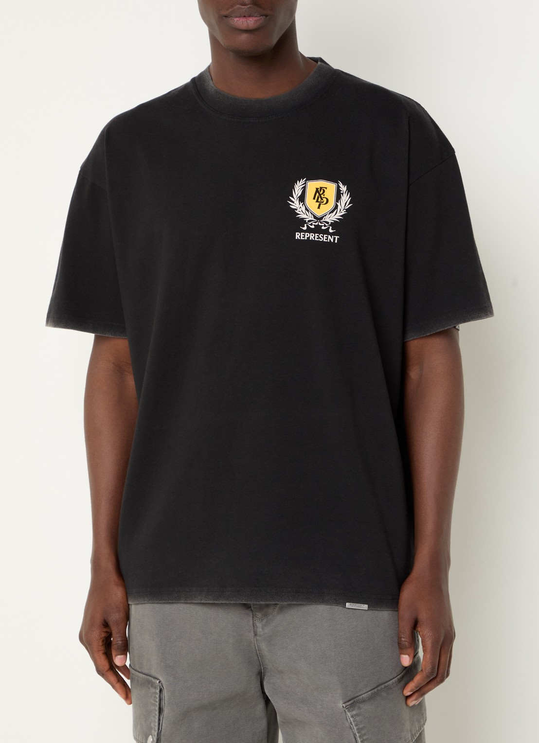 Represent Crest T-shirt met logo- en backprint - achterkant 2 zwart