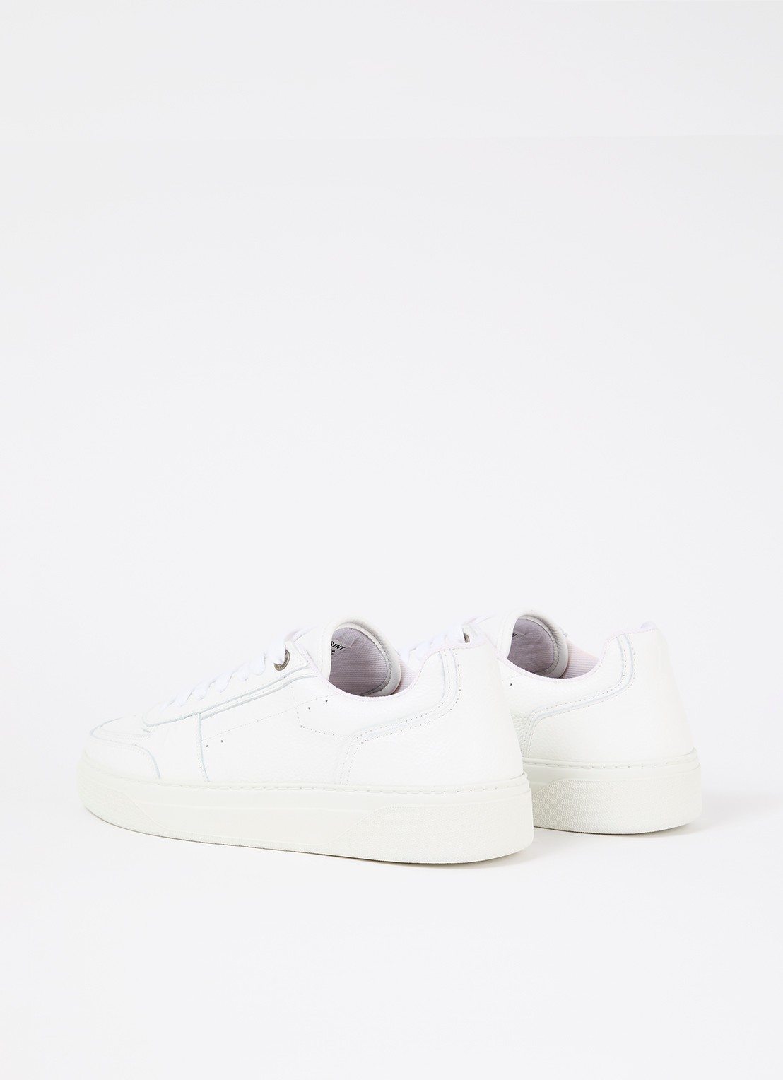 Represent Initial sneaker van leer met structuur - achterkant 5 wit
