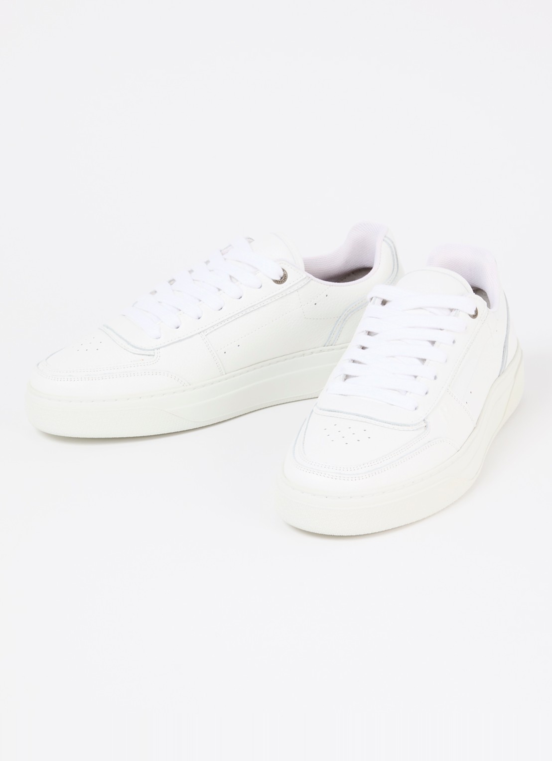 Represent Initial sneaker van leer met structuur - detail wit