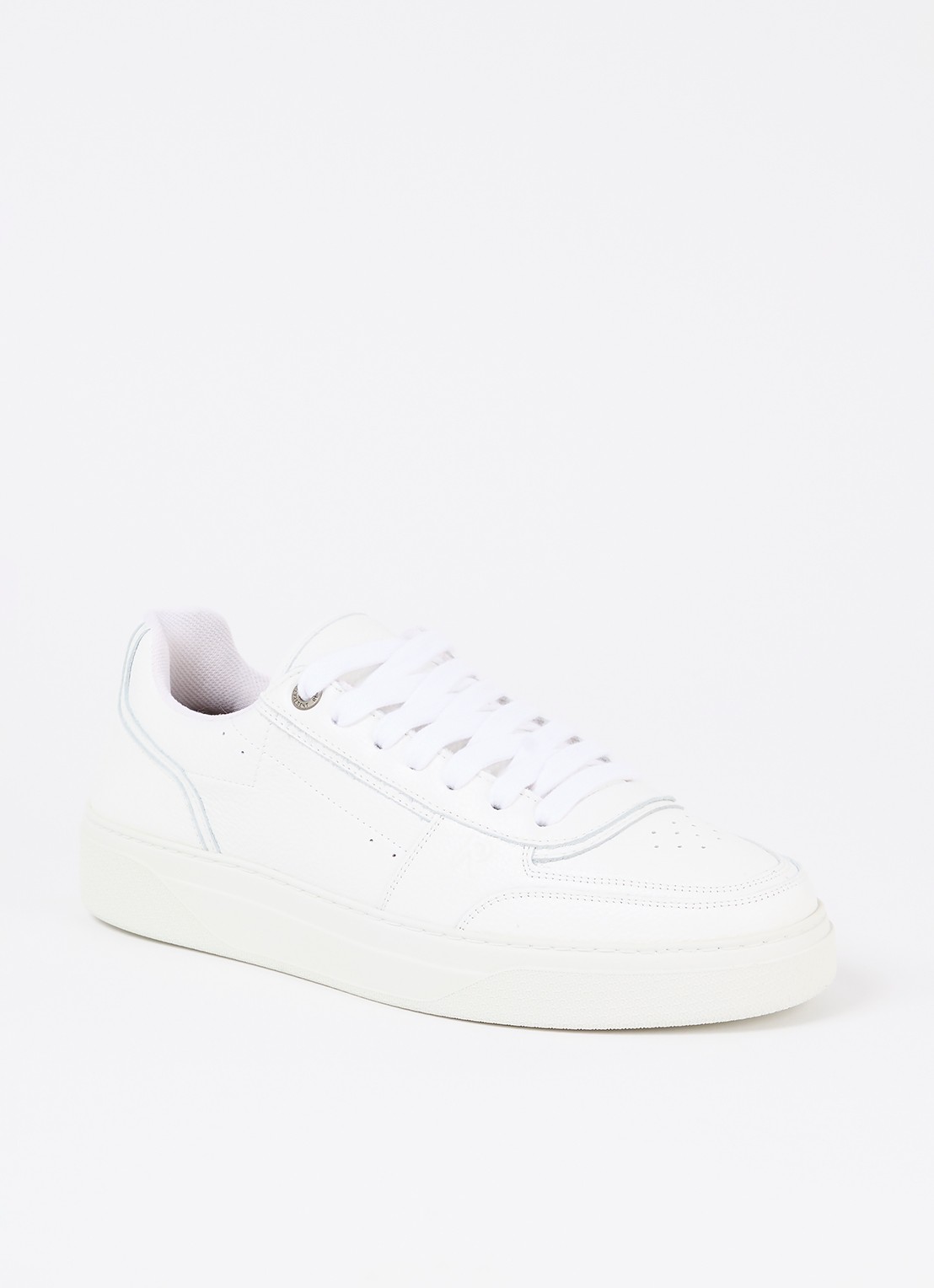 Represent Initial sneaker van leer met structuur - voorkant 4 wit