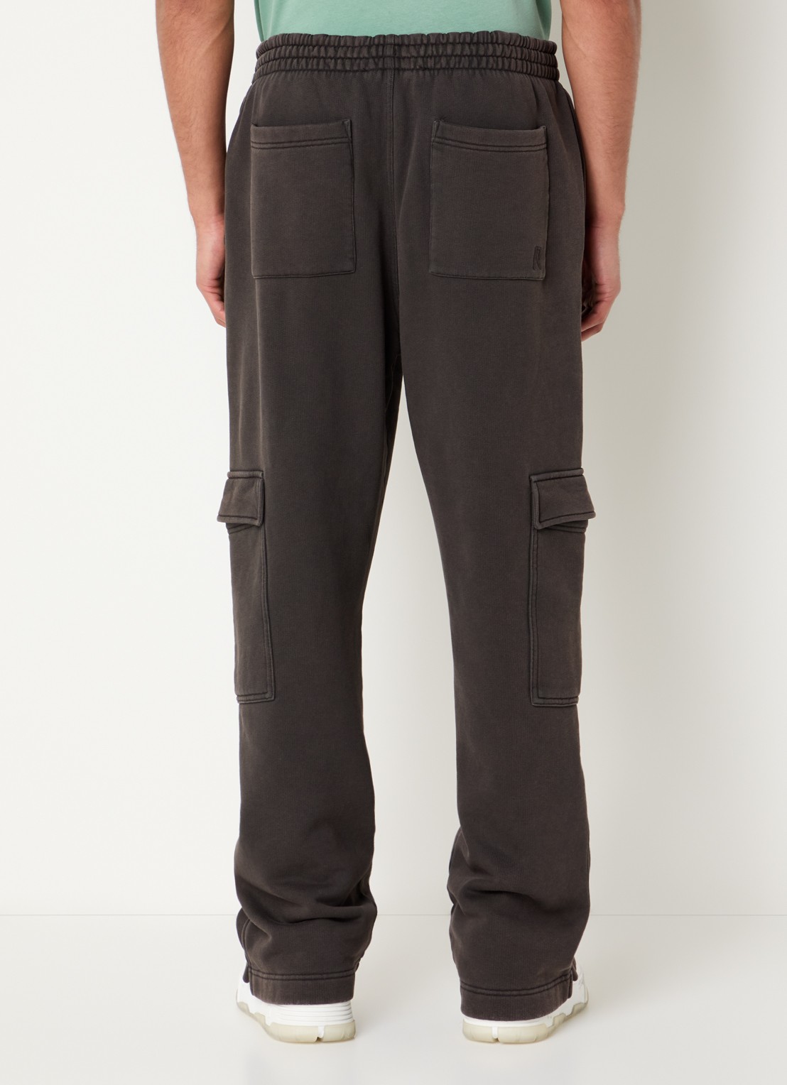 Represent Initial straight fit joggingbroek met steekzakken - achterkant bruin