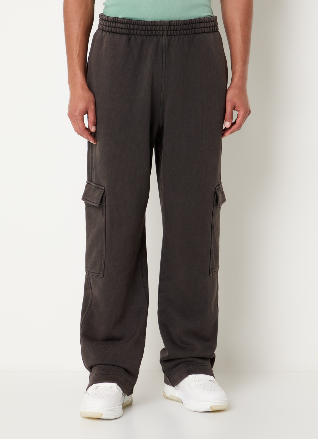 Represent Initial straight fit joggingbroek met steekzakken - detail 4 bruin