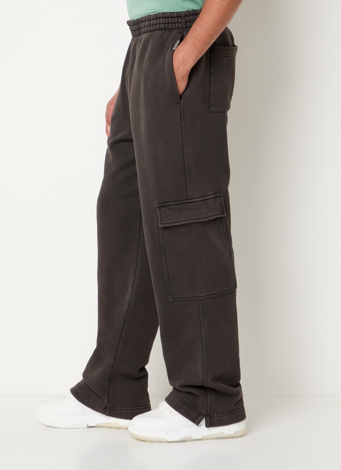 Represent Initial straight fit joggingbroek met steekzakken - detail 5 bruin