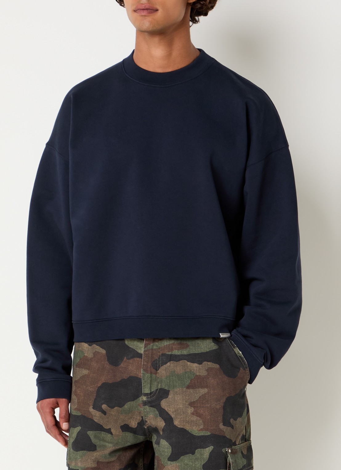 Represent Initial sweater met stretch - detail 4 donkerblauw