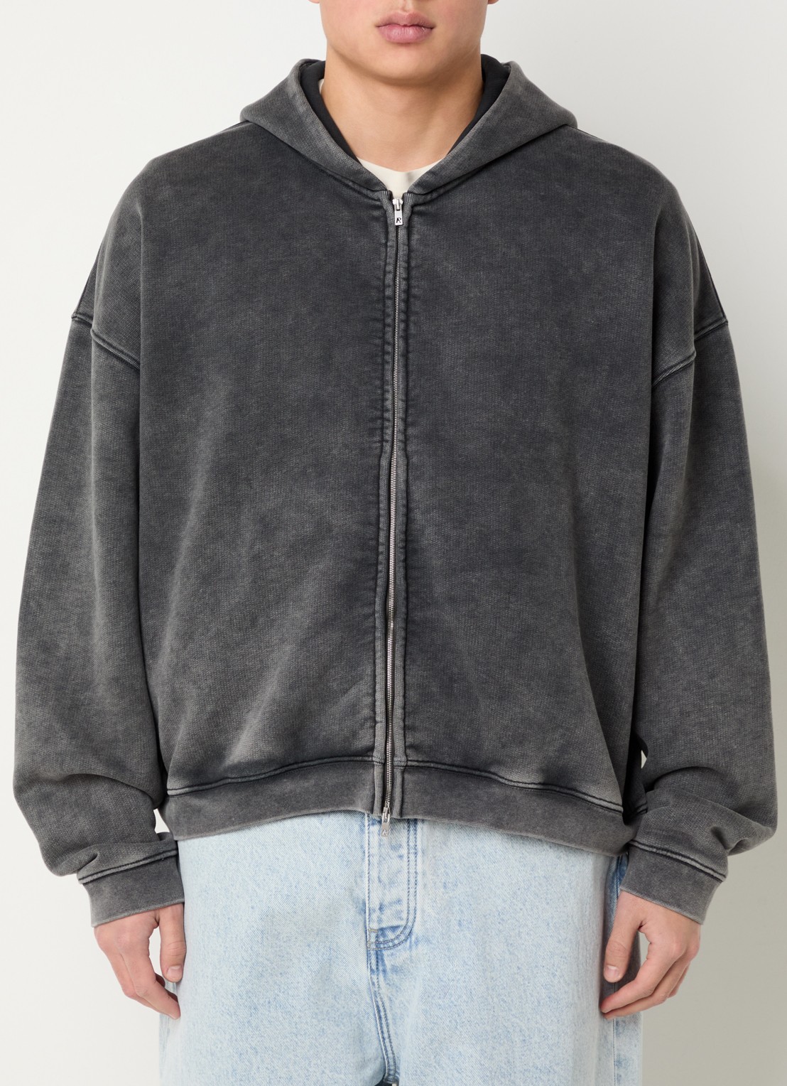 Represent Initial sweatvest met logo - detail 4 grijs