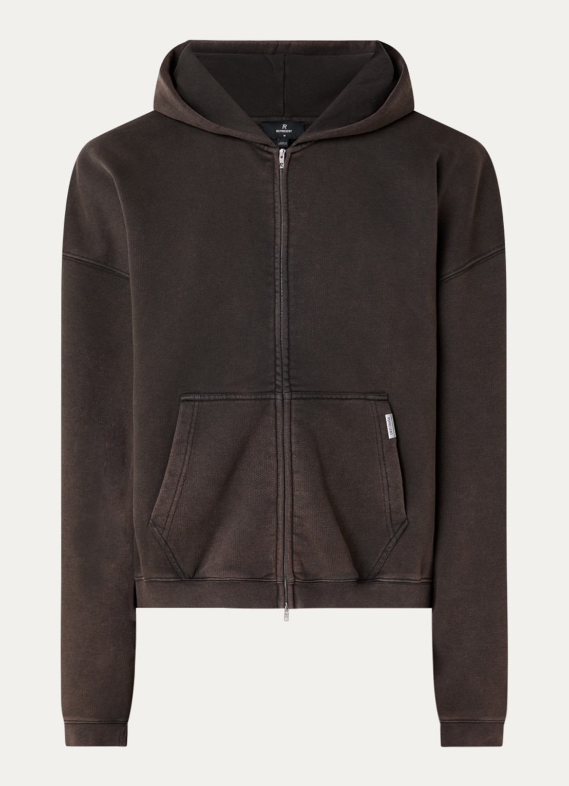 Represent Initial sweatvest met steekzakken - voorkant 2 bruin