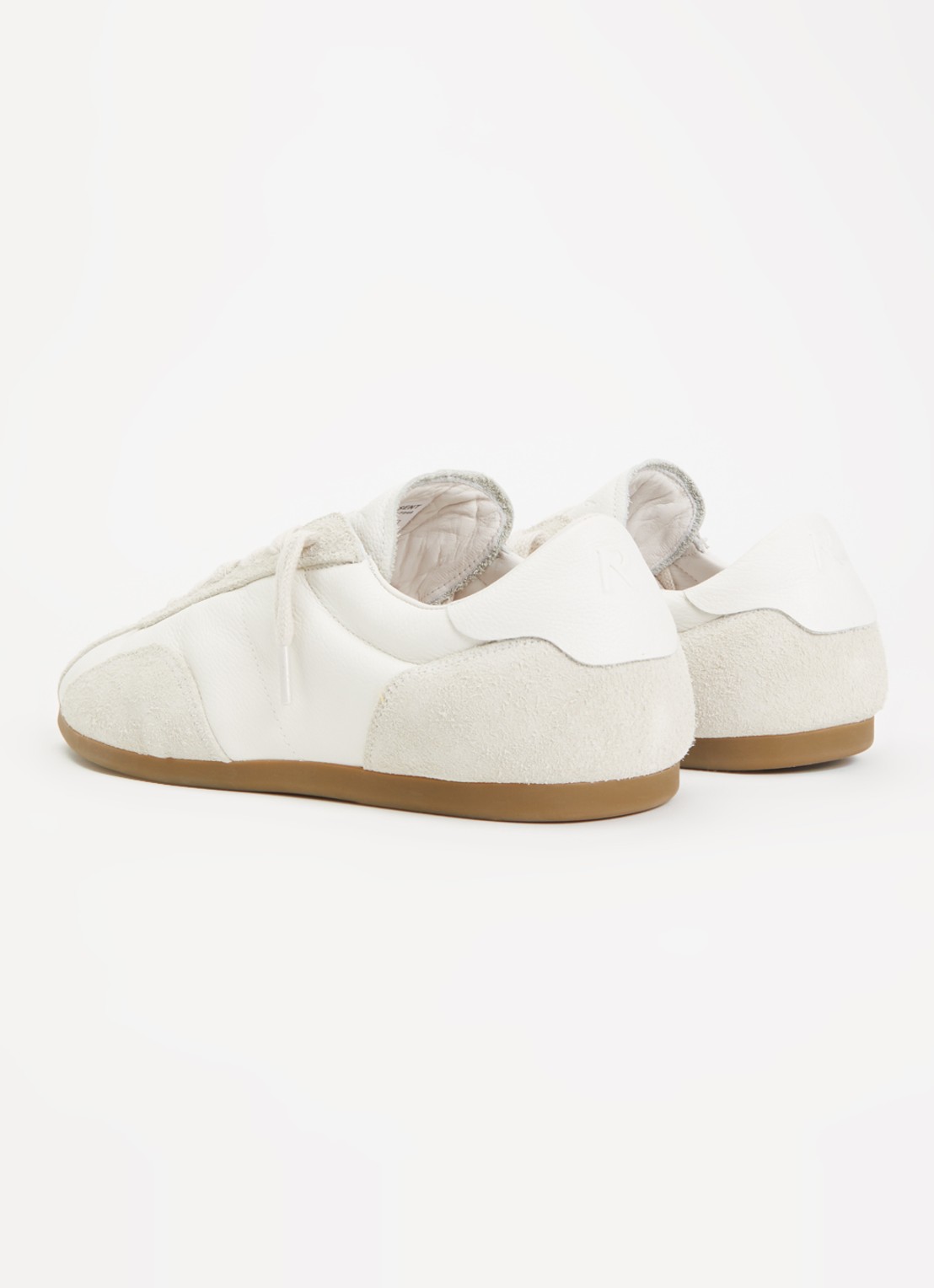 Represent Low-Pro sneaker van leer met suède details - achterkant 5 wit