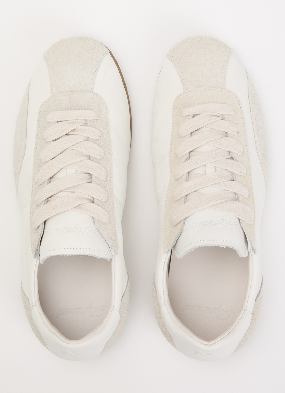 Represent Low-Pro sneaker van leer met suède details - detail 2 wit