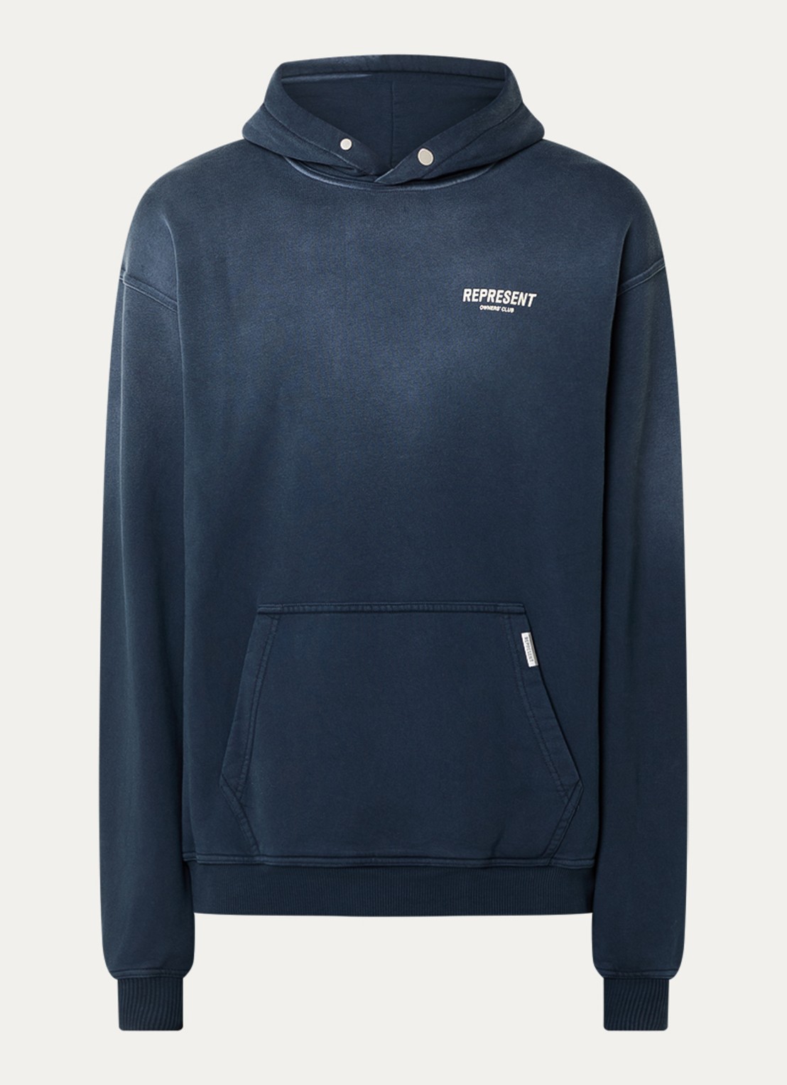 Represent Owners Club hoodie met logo- en backprint - voorkant 2 donkerblauw