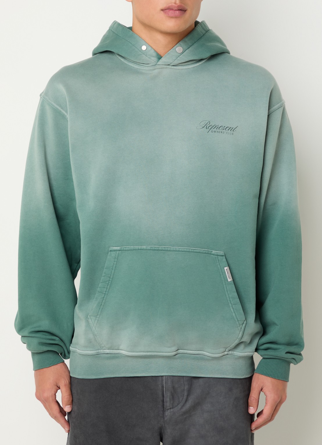 Represent Owners Club hoodie met logo- en backprint - detail 4 groen