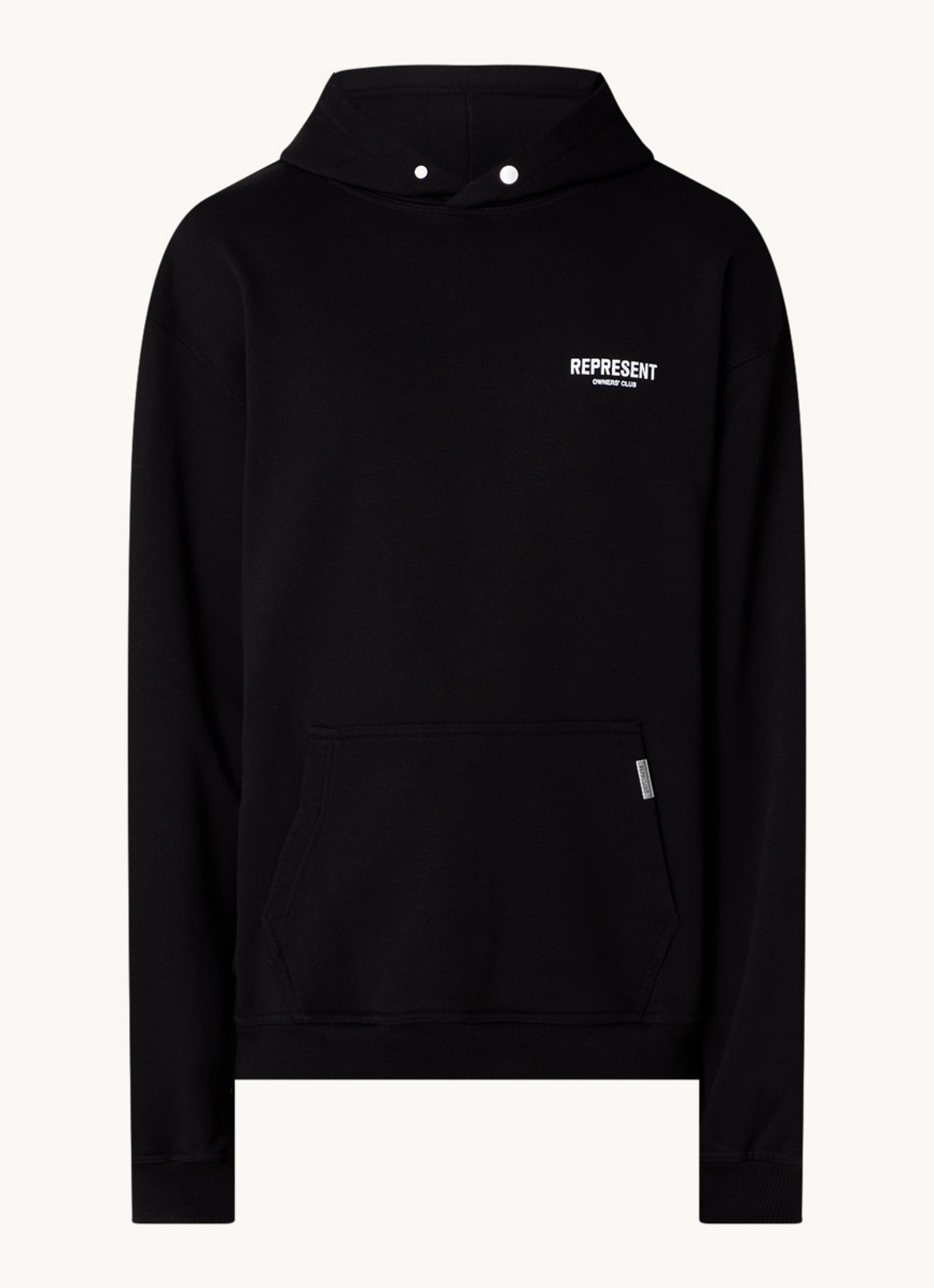 Represent Owners Club hoodie met logo- en backprint - voorkant 4 zwart