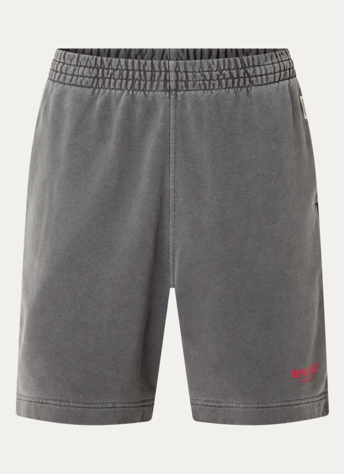 Represent Owners Club loose fit korte joggingbroek met logoprint - voorkant 3 antraciet