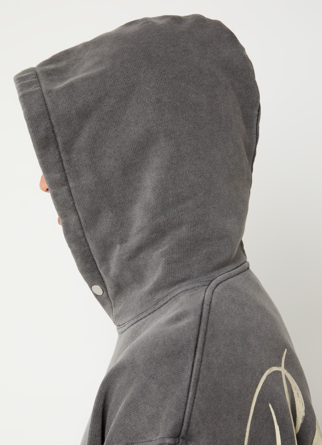 Represent Owners Club Script hoodie met logo- en backprint - detail 5 donkergrijs