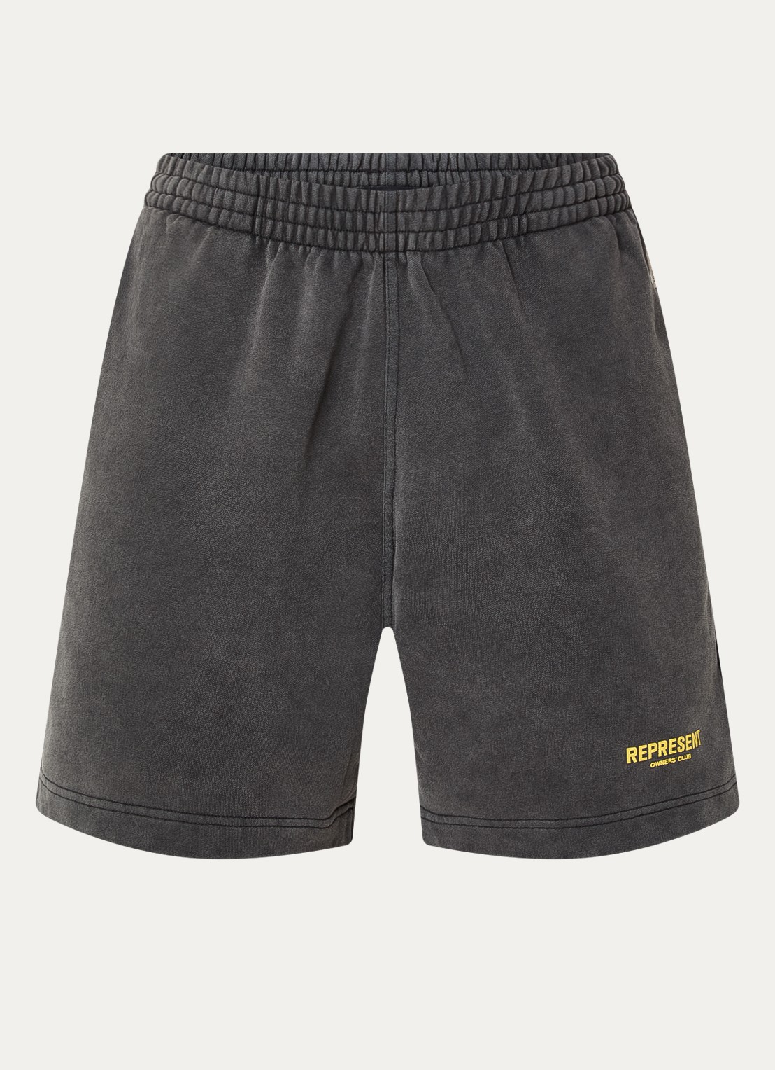 Represent Owners Club straight fit korte joggingbroek met logo - voorkant 2 antraciet