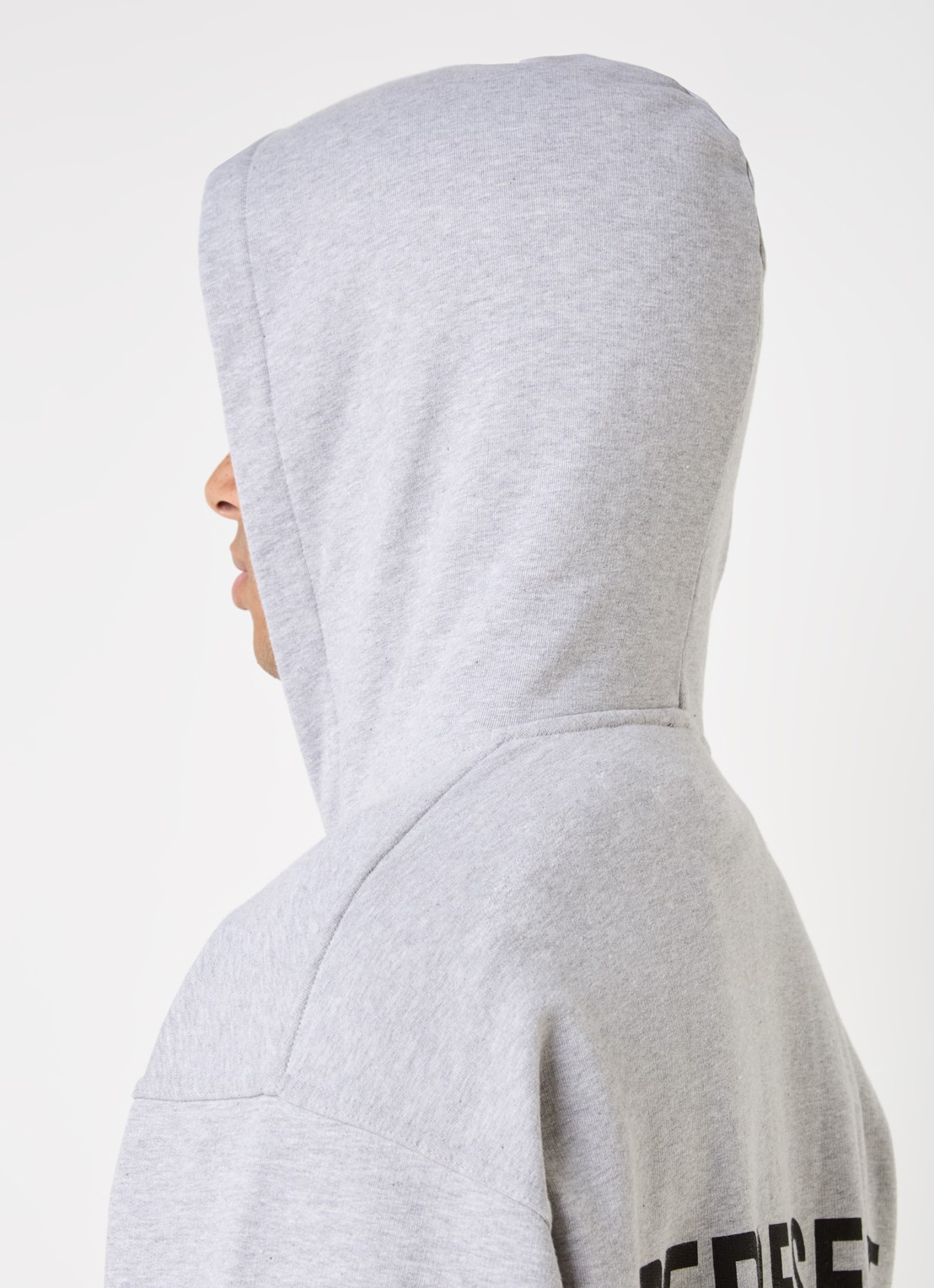 Represent Owners Club sweatvest met logo- en backprint - detail 2 grijsmele