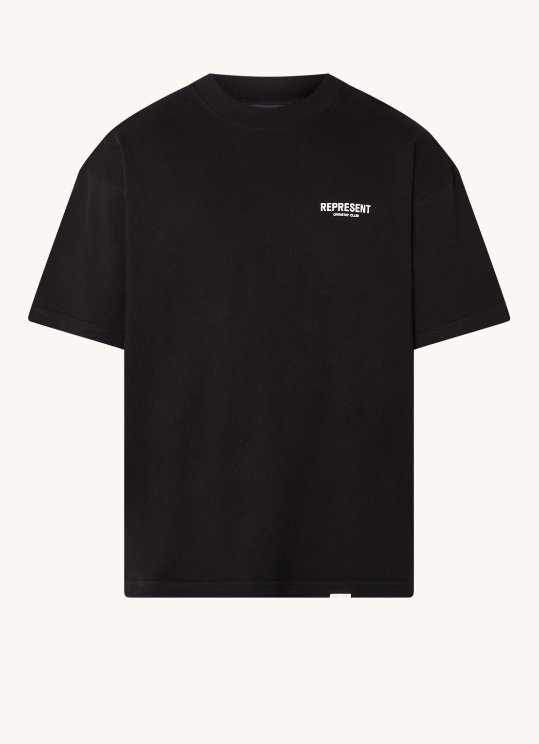 Represent Owners Club T-shirt met logo- en backprint - voorkant 3 zwart