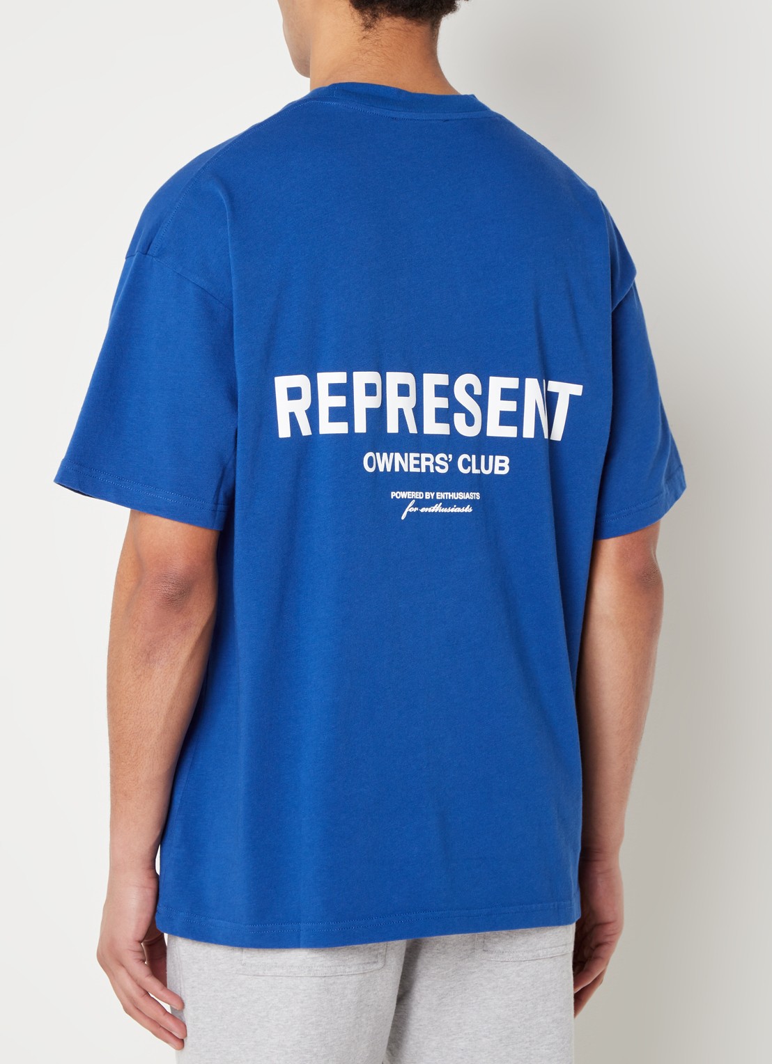Represent Owners Club T-shirt met logo- en backprint - detail 2 kobaltblauw