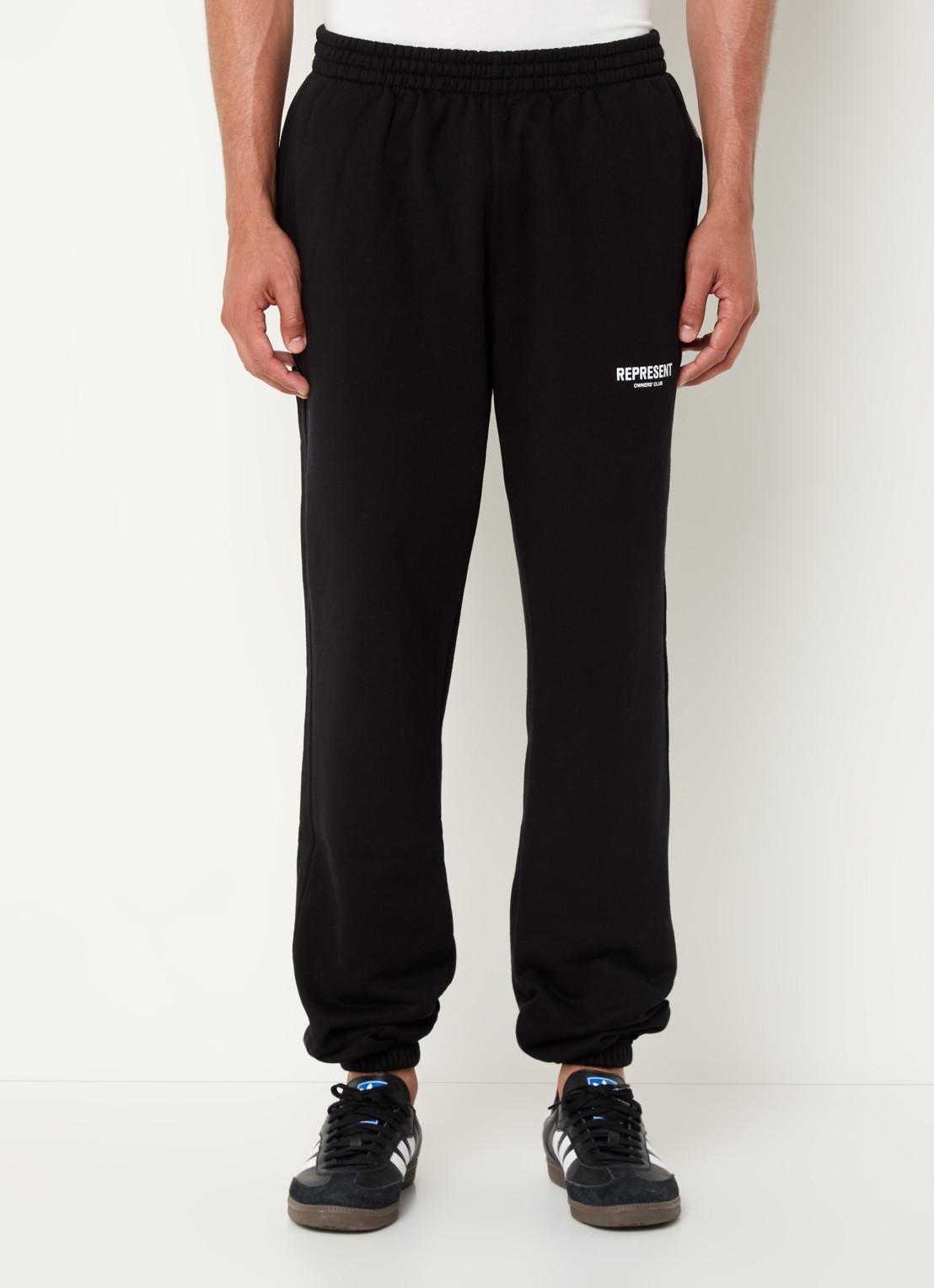 Represent Owners Club tapered fit joggingbroek met logo en steekzakken - detail 3 zwart