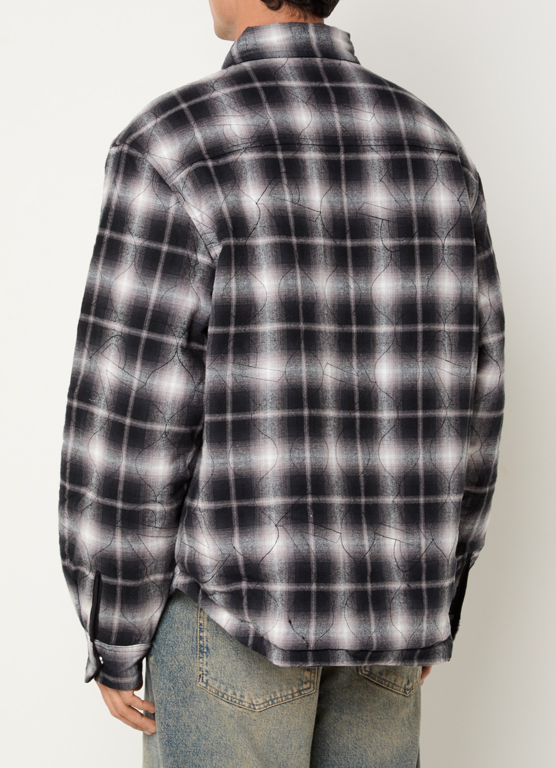 Represent Quilted jack met borstzak - achterkant zwart