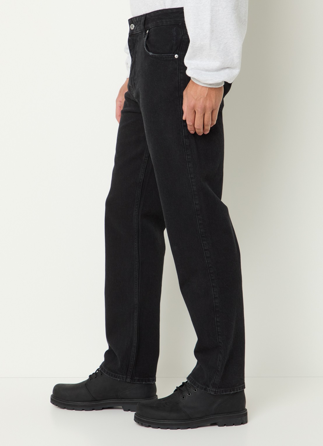 Represent R2 straight leg jeans met gekleurde wassing - detail 5 zwart