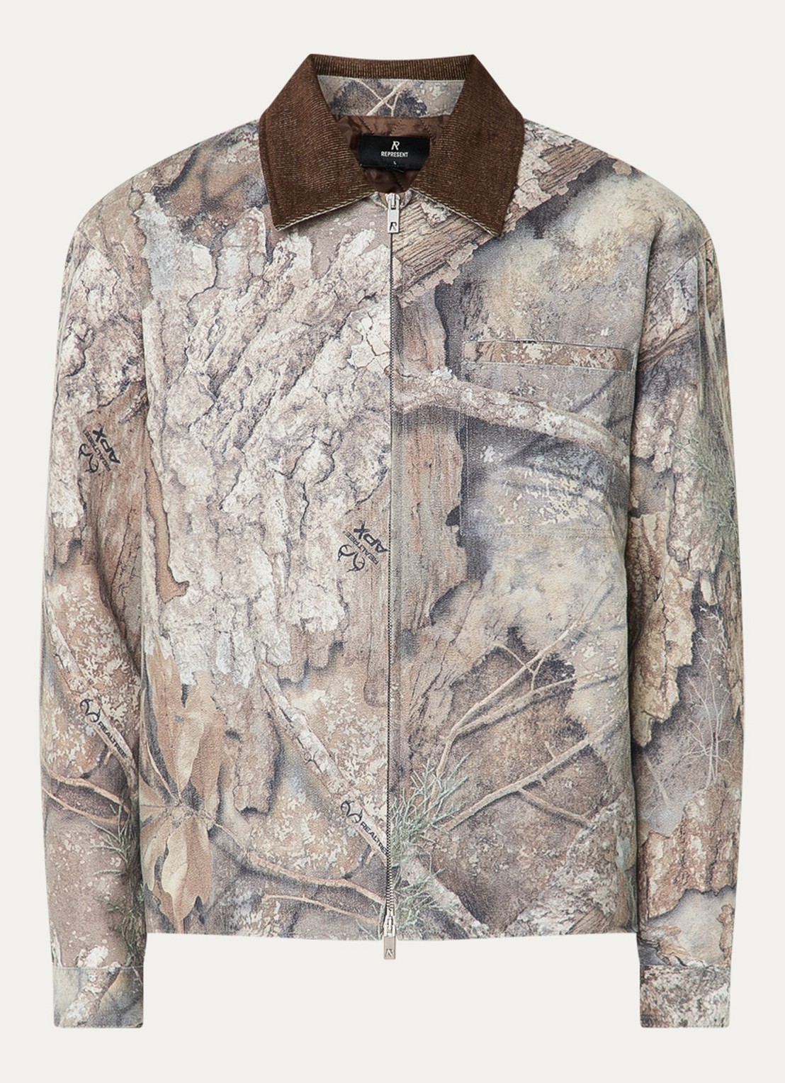 Represent Realtree jack met camouflageprint - voorkant donkerbeige