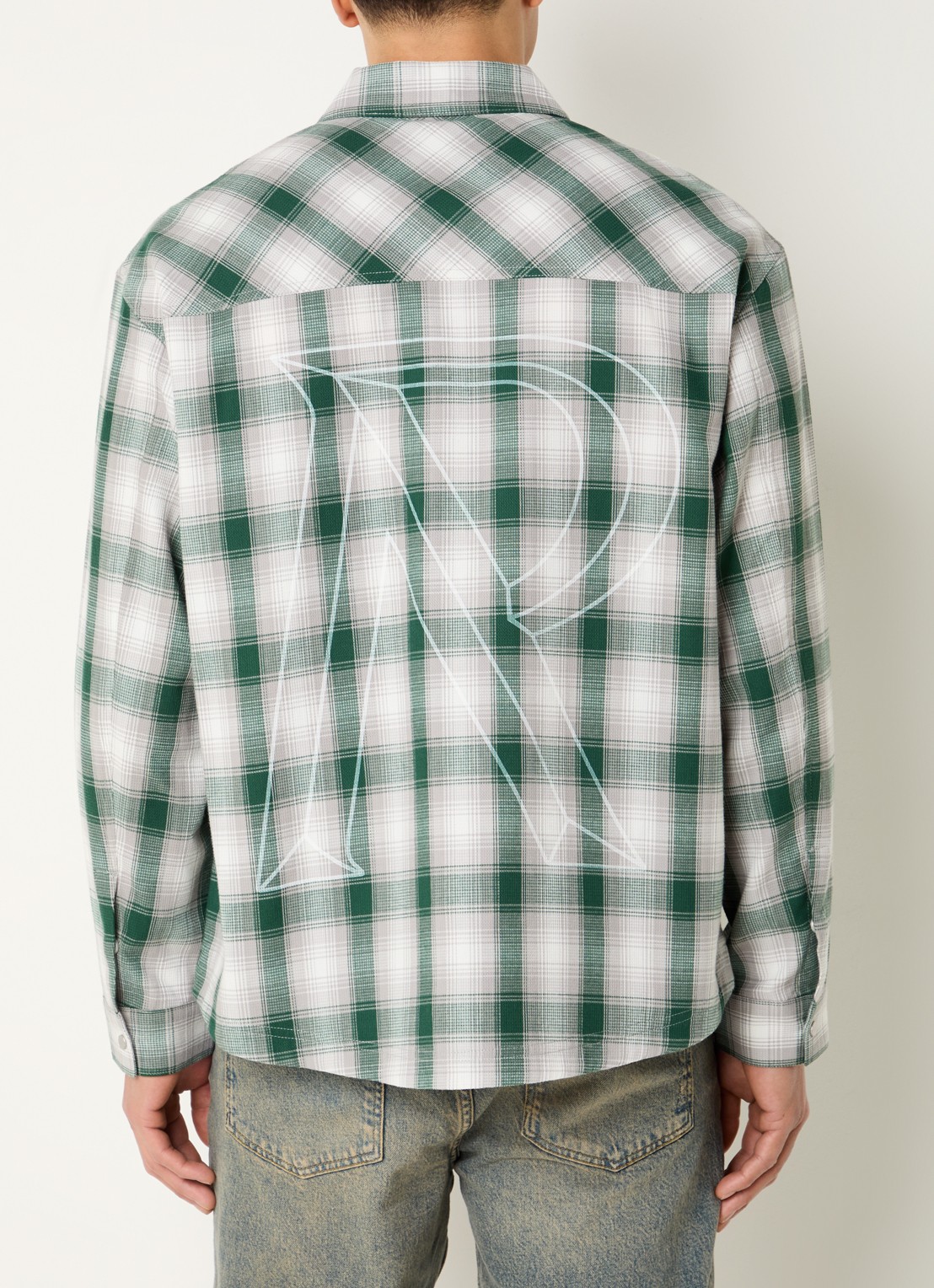 Represent Regular fit overhemd met ruitdessin - detail groen