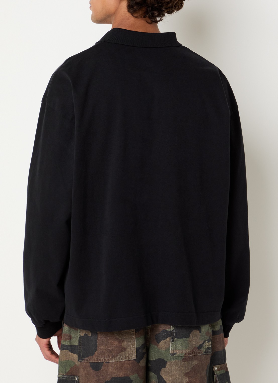 Represent Regular fit polo met logoprint - achterkant 2 zwart