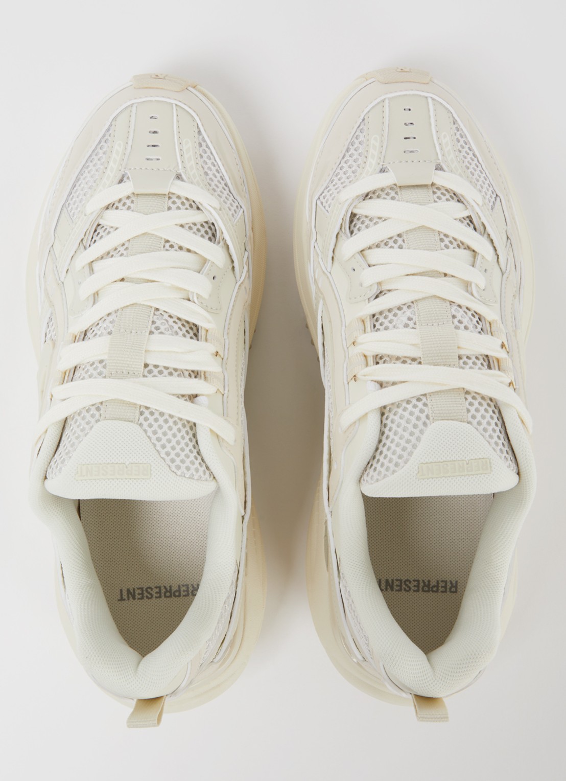Represent Storm Runner sneaker met mesh details - detail 3 creme
