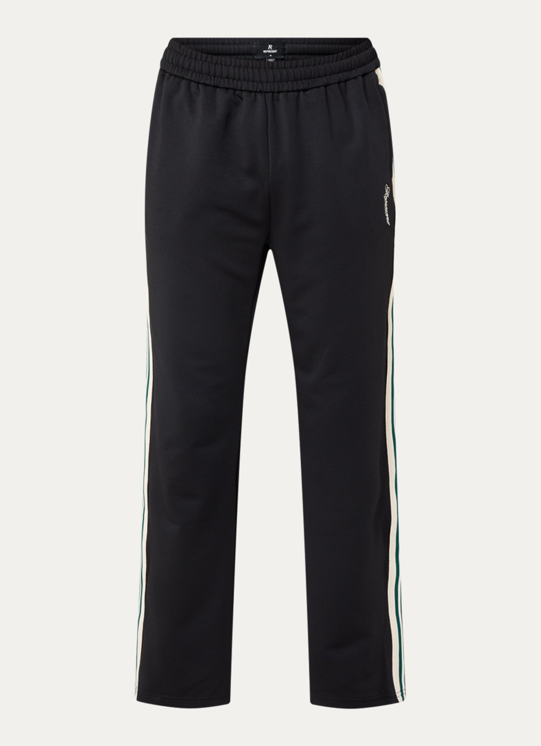 Represent Straight fit joggingbroek met ritszakken - voorkant zwart