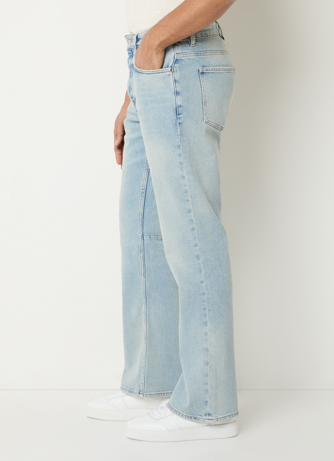 Represent Straight leg jeans met lichte wassing  - detail 2 indigo