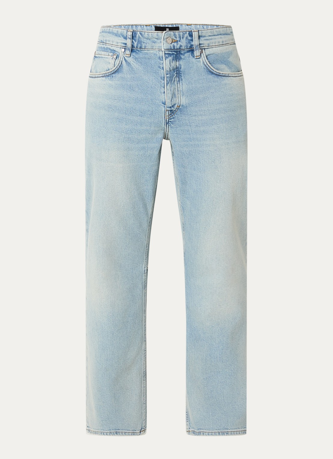 Represent Straight leg jeans met lichte wassing  - voorkant 3 indigo