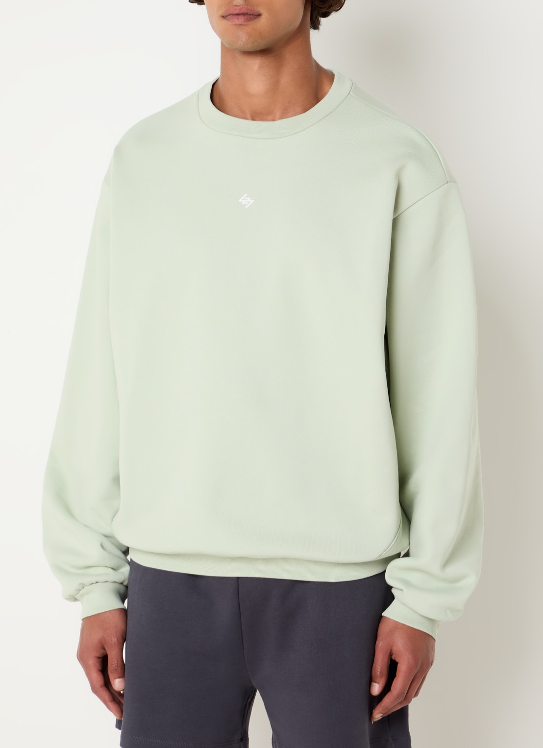 Represent Sweater met logo- en backprint - achterkant lichtgroen