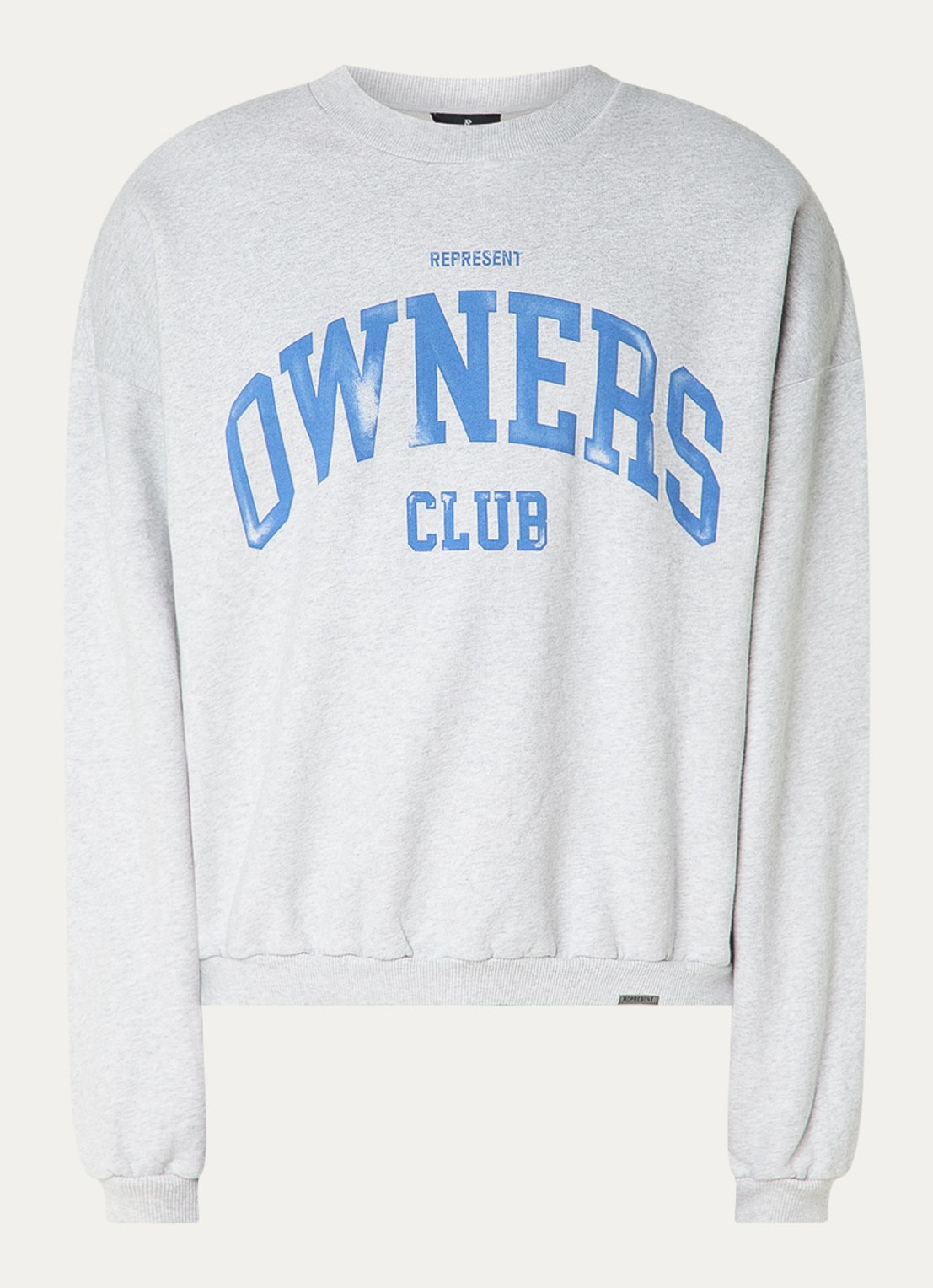 Represent Sweater met logoprint - voorkant grijsmele