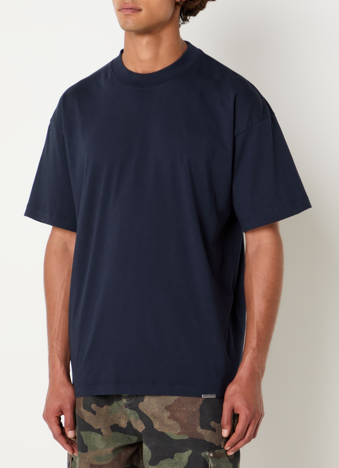 Represent T-shirt met logo- en backprint - detail 4 donkerblauw