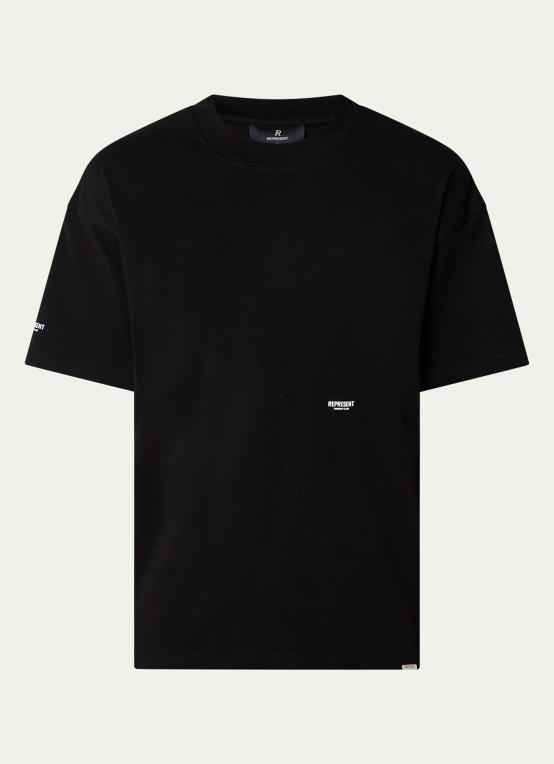 Represent T-shirt met logo - voorkant zwart